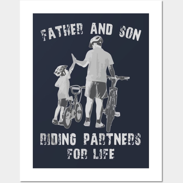 Father and son riding partners for life Wall Art by francotankk